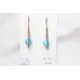 Earrings Handmade Women 925 Sterling Silver Turquoise & Marcasite Stones P568